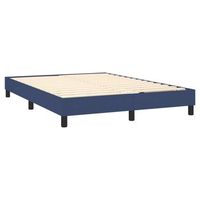 somier de laminas sobre patas estructura de cama 140x190 cm tela azul tdl0207342