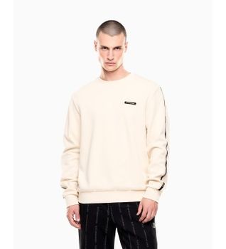 EA7 para hombre. 7M001478_AF12660 Sudadera Logo Series Interlock beige (XS), Casual, Algodón, Manga larga