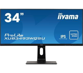 IIYAMA ProLite XUB3493WQSU-B1 Wide Quad HD 34” IPS LCD Monitor - Black, Black