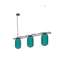 lampara de techo led krista azul 3x10w