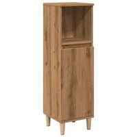 armario de bano madera de ingenieria roble artisan 30x30x100 cm vidaxl