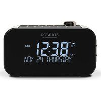 roberts ortus 3 dabfm clock radio - black black