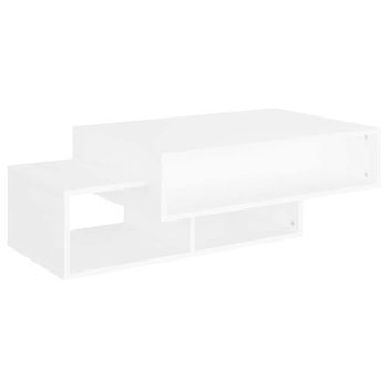 Mesa De Centro，mesa Auxiliar，mesa De Café Madera Contrachapada Blanco 105x55x32 Cm