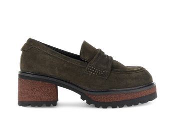 mocasines de ante con suela track dark brown 40