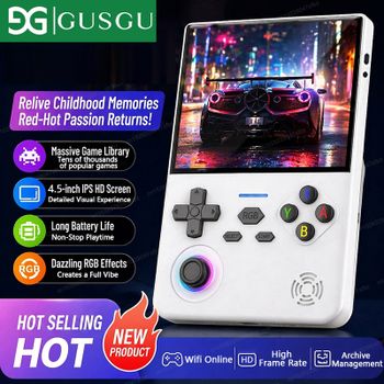Consola de Videojuegos Retro Portátil H7 128G 64GB, Sistema Linux, Pantalla IPS de 4.5 Pulgadas, Reproductor de Video Portátil, Juegos pk R36S R35s