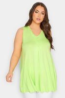 yours top verde lima con vuelo mujer curvy y tallas grandes yours