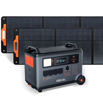 Blackview Oscal Powermax 3600 SE PM3600SE Estación de energía resistente + 2*PM200 Pro kit de panel solar Estación de en