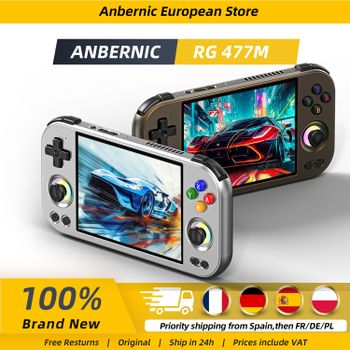 Consola de Juegos Retro Portátil Anbernic RG 477M, Aleación de Aluminio CNC, Android 14, Pantalla Táctil LTPS Integrada de 4.7 Pulgadas, 5300mAh RG477M