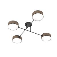 lampara de techo lorix marronnegro 4 luces