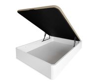 canape abatible 90 x 190 reforzado con gran capacidad con montaje blanco