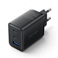 gan tech cargador usb pd de 65w vention fer de 3 puertos usb-a2usb-c pd30 qc30 pps scp fcp afc apple24a cargador r