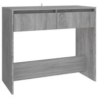 mesa consola  mesa de entrada  mesa auxiliar madera de ingenieria gris sonoma 89x41x765 cm