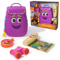 spin master - dora la exploradora - mochila de aventuras de dora con accesorios de exploracion mapa desplegable brujula y prismaticos - 6071799 - juguetes nina 3 anos  - regalo nina 3 anos  -