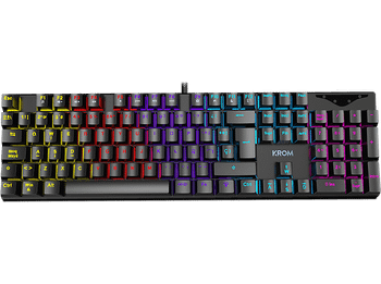 Teclado gaming - Krom Kasic, USB, Mecánico, Teclas iluminadas, Negro