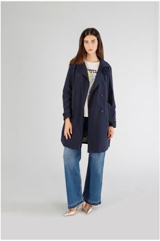 gabardina de tejido técnico navy 42