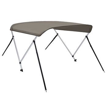 Toldo Bimini De 2 Arcos Gris 180x130x110 Cm Vidaxl