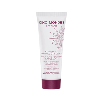 Cinq mondes, seeds and flowers, brightening, exfoliating cream, 150 ml