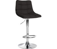 taburete de bar jerry en tela negro 465x43x87 cm