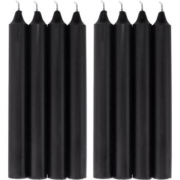 COM-FORT HOUSE- Vela de mesa Negra - Pack velas - Velas Decorativas Sin Perfume - Velas para tu Hogar
