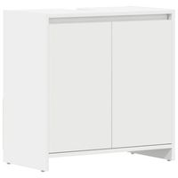 armario de bano madera contrachapada blanco 60x33x61 cm vidaxl