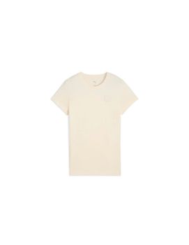 Camiseta Puma Essentials Elevated Mujer Beige