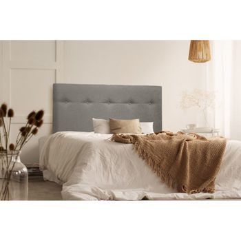 Cabecero Cama Sevilla Tapizado Tejido Antimanchas Gris 135x70cm