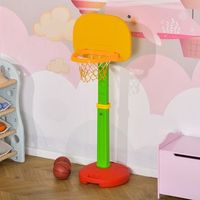 canasta de baloncesto infantil con altura ajustable multicolor homcom