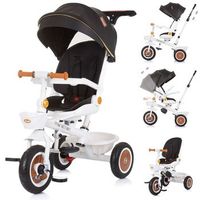 triciclo con asiento giratorio marathon hasta 25 kg de chipolino - blackwhite