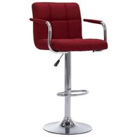 taburete de barra de cocina tela color vino cfw428941