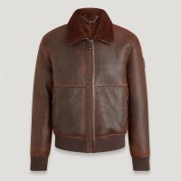 belstaff trace shearling jacket - xxl