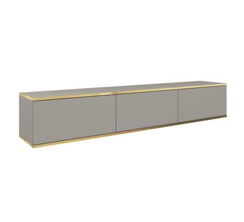 Mueble para TV efecto madera Crema y Dorado