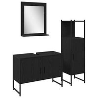 juego de muebles de bano 3 uds negro 33 x 33 x 1135 cm vidaxl