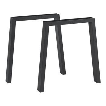Set De 2 Patas De Mesa Kraftisried 72x70 Cm - Negro [en.casa]
