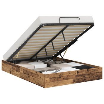 Estructura De Cama Ottoman Madera Vieja 203 X 150 X 25 Cm Vidaxl