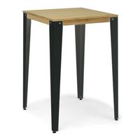 mesa lunds alta 59x59x110cm fume en madera maciza de pino acabado natural estilo nordico industrial box furniture