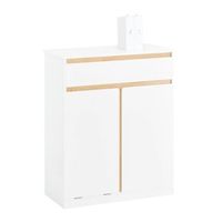 armario de bano cesto para ropa sucia con 1 cesto 1 puerta y 1 cajon blanco 71 x 33 x 85 cm bzr79-w sobuy es