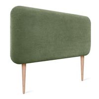 dhome cabecero tapizado en pana con patas redondeado para pared acusticos cabeceros absorbentes cabezal cama dormitorio verde selva 100cm