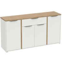 aparador salon acces  4p roble hamilton y blanco mate 161 cm