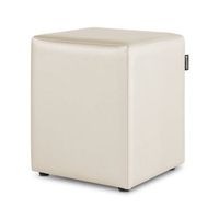 puff cubo polipiel para exterior o interior crudo 1 unidad