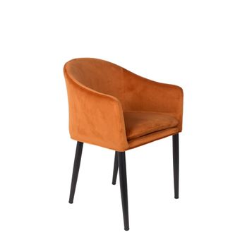Silla de terciopelo naranja