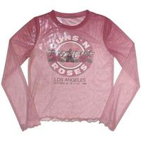 guns n roses camiseta manga larga bullet seal para mujer