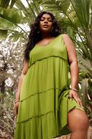 limited collection vestido verde de tirantes anudables mujer curvy y tallas grandes yours