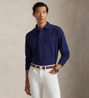polo ralph lauren para hombre 710680790046 polo de pique custom slim fit marino 3xl casual algodon manga larga