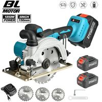 sierra circular electrica mini inalambrica de 1850w y 150mm con angulo ajustable herramienta electrica para trabajos en madera y jardineria compatible con bateria makita de 18v