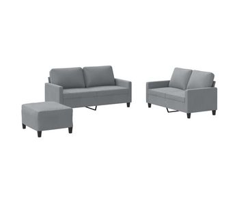 Vidaxl juego de sofás con cojines 3 piezas tela gris claro