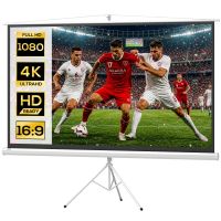 homcom pantalla de proyector manual con soporte 100 pulgadas 221x124 cm blanco