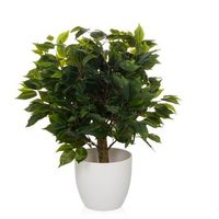 planta artificial  arbol artificial ficus ii 65 cm verde hjh office