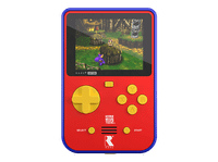 consola retro portatil - koch media hypermegatech rare super pocket pantalla lcd 28 hasta 4h de autonomia usb-c rojo y azul