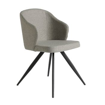 Silla comedor tapizada tela gris