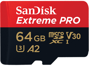 Tarjeta Micro SDXC - SanDisk Extreme PRO, 64 GB, Hasta 200 MB/s, UHS-I, U3, V30, A2, 4K UHD y Full HD, Negro